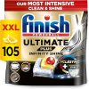 Finish Ultimate Plus Infinity Shine Dishwasher Tablets bulk | Scent : Lemon | Size: 105 Dishwasher Tabs |For Unbeatable* Clean and Diamond Shine
