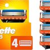 Gillette Fusion5 Men's Razor Blades, 4 Blade Refills