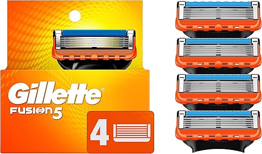 Gillette Fusion5 Men's Razor Blades, 4 Blade Refills