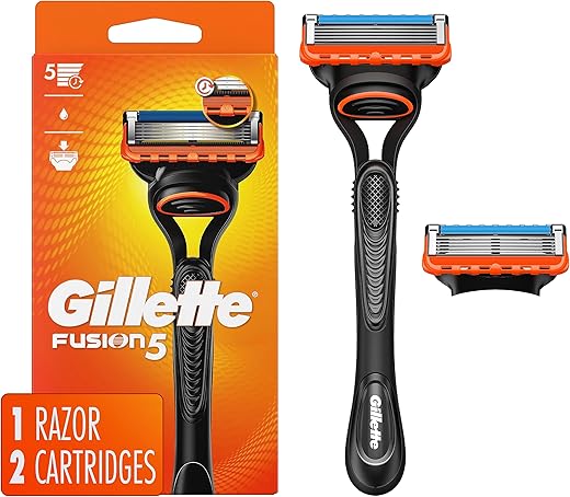 Gillette Fusion5 Men's Razor, Handle & 2 Blade Refills