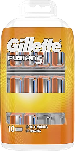 Gillette Fusion5 Razor Blades for Men with Precision Trimmer, Pack of 10 Refill Blades