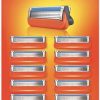 Gillette Fusion5 Razor Blades Men, Pack of 12 Razor Blade Refills with Precision Trimmer, 5 Anti-Friction Blades, Suitable for Mailbox