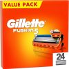 Gillette Fusion5 Razor Blades Men, Pack of 24 Razor Blade Refills with Precision Trimmer, 5 Anti-Friction Blades, Suitable for Mailbox