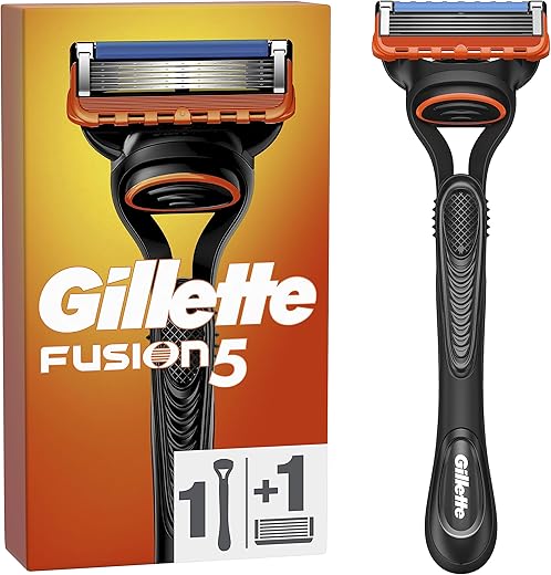 Gillette Fusion5 Razor For Men, 1 Gillette Razor, 1 Razor Blade Refill
