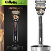 Gillette Labs Heated Men's Razor + 1 Razor Blade Refill, FlexDisc Technology, 100% Waterproof, Gifts for Men, 2 Pin UK Plug