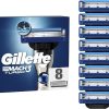 Gillette Mach3 Turbo Razor Blades Men, Pack of 8 Razor Blade Refills, Stronger Than Steel Blades, Enhanced Lubrastrip