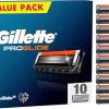 Gillette ProGlide Razor Blades Men, Pack of 10 Razor Blade Refills with Precision Trimmer, 5 Anti-Friction Blades(Packaging may vary)