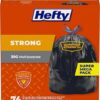 Hefty Strong Large Trash Bags, 30 Gallon, 74 Count (Packaging may vary)