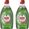 Housold 820ml Fairy Platinum Quickwash Washing Up Liquid | 3x Faster Tough Grease Cleaner, Fast Acting Solution, Suitable for a Wide Range of Dishes and Cookwares (Pack of 2)