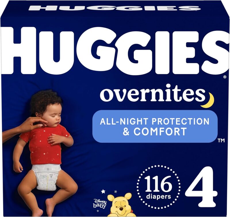 Huggies Overnites Size 4 Overnight Diapers (22-37 lbs), 116 Ct