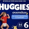 Huggies Overnites Size 6 Overnight Diapers (35+ lbs), 84 Ct