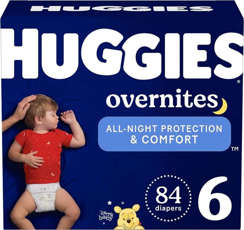 Huggies Overnites Size 6 Overnight Diapers (35+ lbs), 84 Ct
