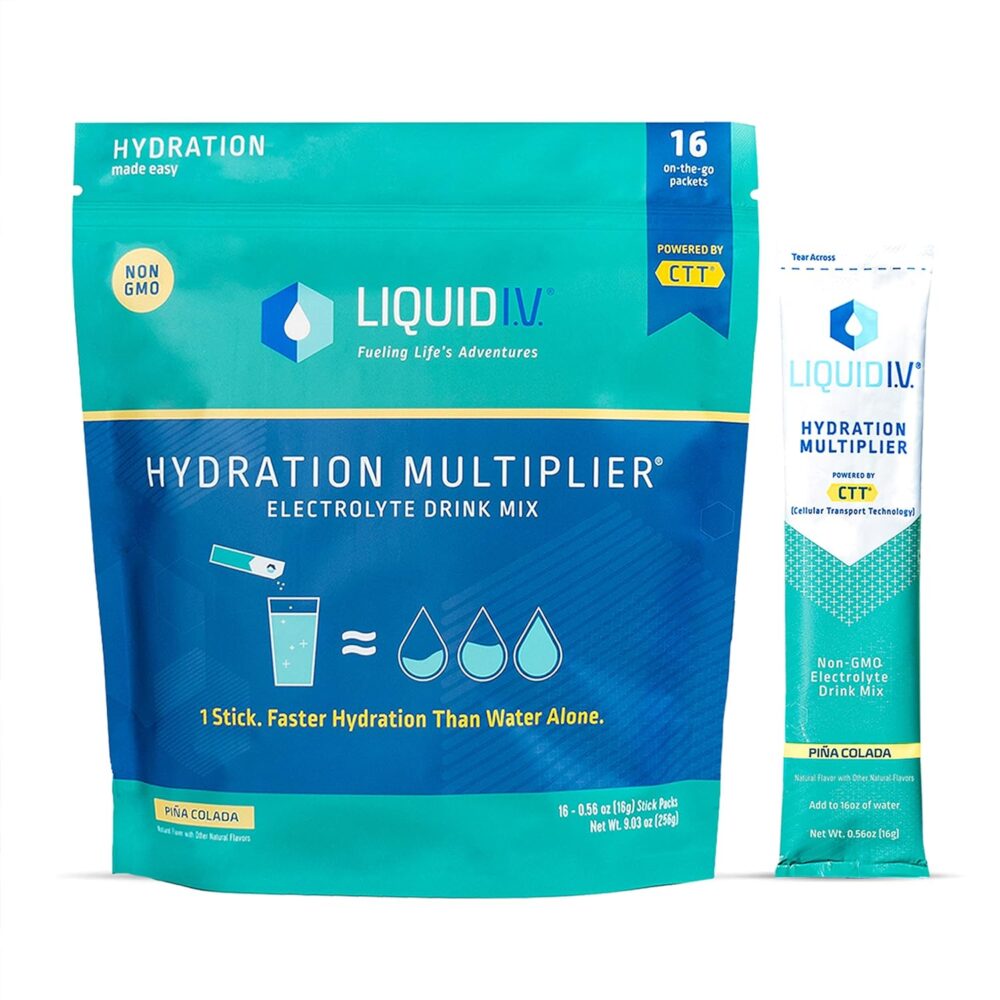 Liquid I.V. Hydration Multiplier – Pina Colada – Hydration Powder Packets | Electrolyte Drink Mix | Easy Open Single-Serving Stick | Non-GMO | 16...