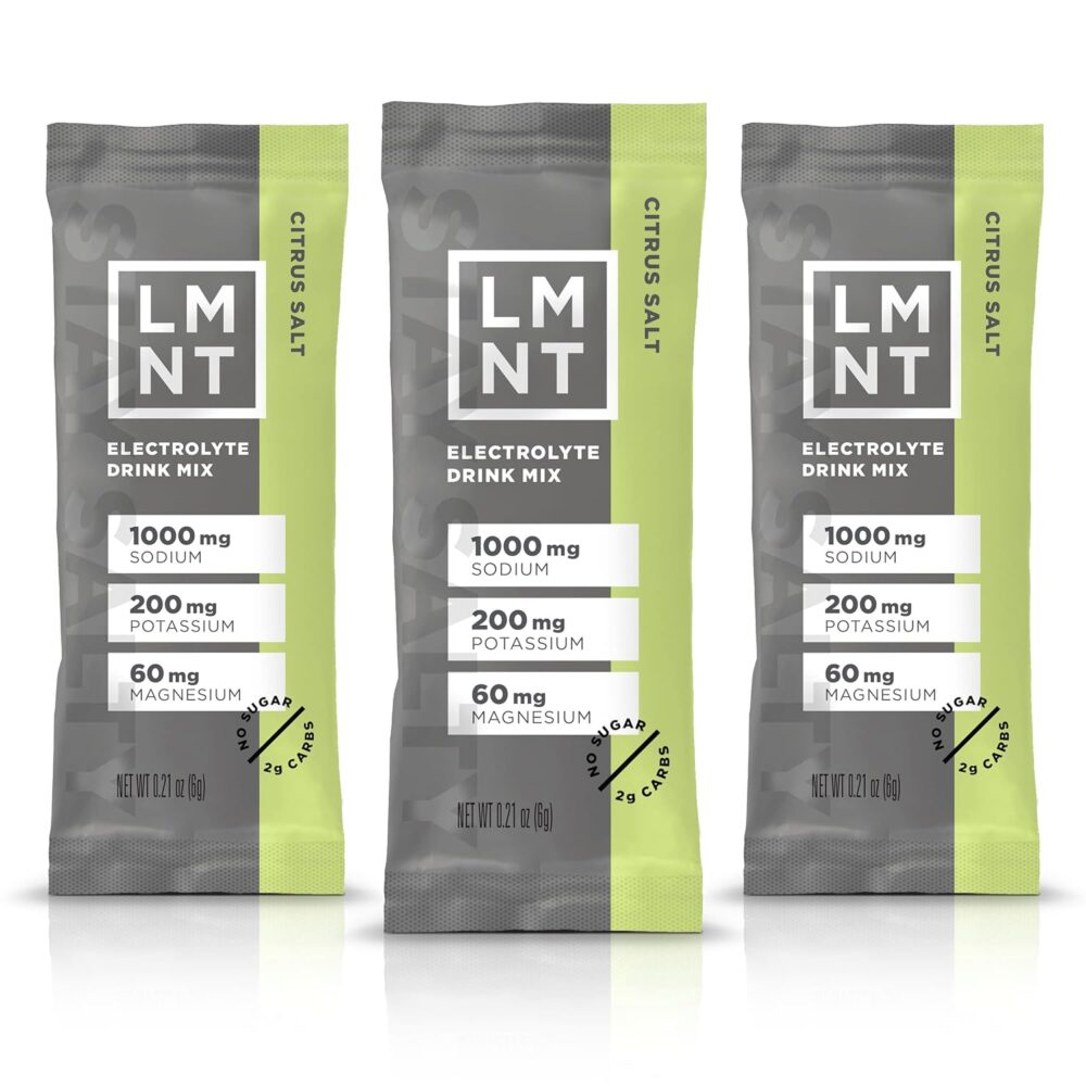 LMNT Zero-Sugar Electrolytes – Citrus Salt – Hydration Powder Packets | No Dodgy Ingredients | Keto & Paleo Friendly | 30 Sticks