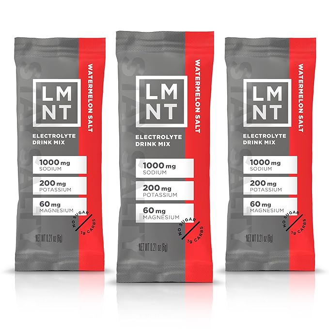 LMNT Zero-Sugar Electrolytes – Watermelon Salt – Hydration Powder Packets | No Dodgy Ingredients | Keto & Paleo Friendly | 30 Sticks