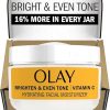Olay Bright & Even Vitamin C with Lactic Acid Face Moisturizer, 2 oz Lightweight Brightening Face Cream for Uneven Skin Tone, Recyclable Eco Jar Packaging, Value Size