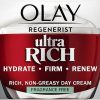 Olay Regenerist Ultra Rich Fragrance-Free Day Cream , 50ml