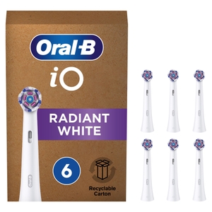 Oral B iO Radiant White Brush Heads, 6 Pieces