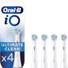 Oral-B iO Ultimate Clean Electric Toothbrush Head, Twisted & Angled Bristles for Deeper Plaque Removal, Pack of 4 Toothbrush Heads, White
