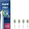 Oral-B Pro Floss Action Electric Toothbrush Head, X-Shaped And Interdental Bristles For Deeper Plaque Removal, Pack of 4 Toothbrush Heads, White