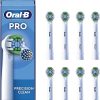Oral-B Pro Precision Clean Electric Toothbrush Head, X-Shape And Angled Bristles for Deeper Plaque Removal, Pack of 8 Toothbrush Heads, White