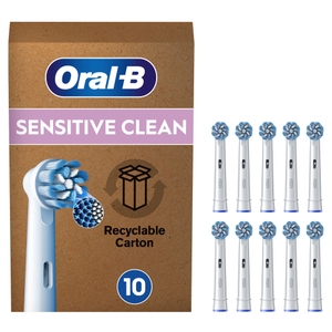 Oral B Sensitive UltraThin Clean White Toothbrush Head - Pack of 10 Counts