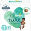 Pampers Pure Protection Diapers - Size 1, One Month Supply (198 Count), Hypoallergenic Premium Disposable Baby Diapers (Packaging May Vary)