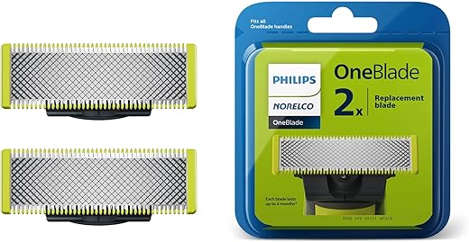Philips Norelco Genuine OneBlade Replacement Blades, 2 Count, QP220/80
