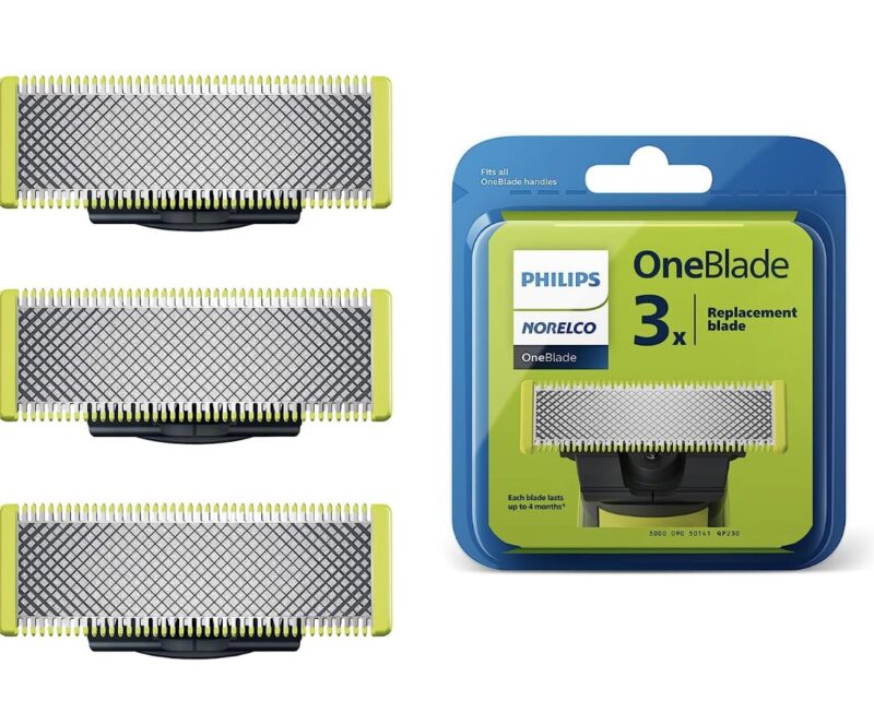 Philips Norelco Genuine OneBlade Replacement Blades, 3 Count, QP230/80
