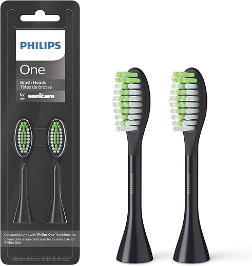 Philips One by Sonicare, 2 Brush Heads, Shadow Black, BH1022/06