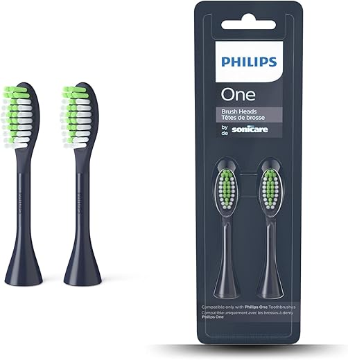 Philips One Electric Toothbrush Brush Head - Pack of 2 (Model BH1022/04), Blue