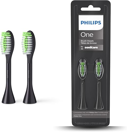 Philips One Electric Toothbrush Brush Head - Pack of 2 (Model BH1022/06), Grey