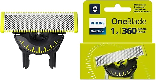 Philips OneBlade 360 Replacement Blade, for OneBlade Electric Shaver and Trimmer, Durable Stainless Steel, Trim, Edge and Shave, Model QP410/50