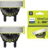 Philips OneBlade 360 Replacement Blades, for OneBlade Electric Shaver and Trimmer, with 5in1 Adjustable Comb, Durable Stainless Steel, Trim, Edge and Shave, 2 Pack, (Model...
