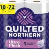 Quilted Northern Ultra Plush Toilet Paper, 18 Mega Rolls = 72 Regular Rolls, 3X Thicker*, 3 Ply Soft Toilet Tissue