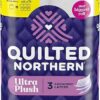 Quilted Northern Ultra Plush Toilet Paper, 8 Super Mega Rolls = 48 Regular Rolls, 3X Thicker*, 3 Ply Soft Toilet Tissue