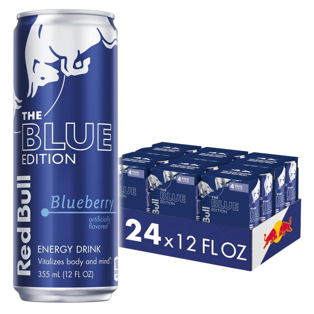 Red Bull Energy Drink, The Blue Edition, 12 Fl oz, 4 Count(Pack of 6)