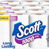 Scott 1000 Trusted Clean Toilet Paper, 32 Rolls, Septic-Safe, 1-Ply Toilet Tissue