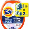 Tide Hygienic Clean Heavy 10x Duty Power PODS Laundry Detergent Soap Pods, Original, 48 count, For Visible and Invisible Dirt (Packaging May Vary)