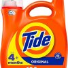 Tide Liquid Laundry Detergent, Original Scent, HE Compatible, 100 Loads, 132 fl oz