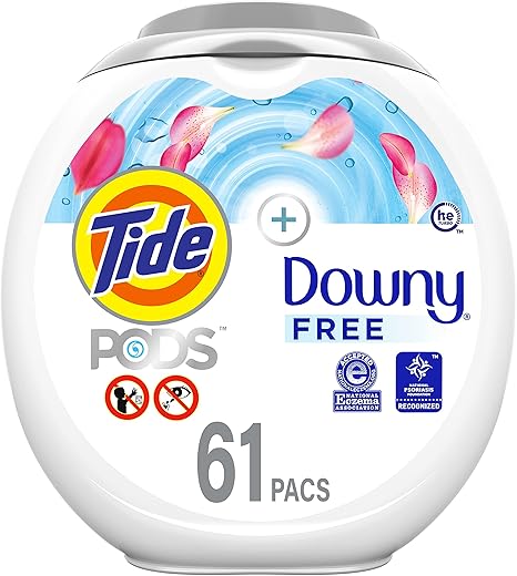 Tide Pods + Downy Free, Laundry Detergent Soap Pods, 61 Count