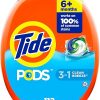 Tide PODS Laundry Detergent Soap Pacs, HE Compatible, 112 ct, Powerful 3-in-1 Clean, Clean Breeze