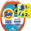Tide Power Pods Laundry Detergent Pacs with Febreze Sport, 45 Count, Febreze Freshness with Sport Odor Defense