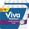 Viva Multi-Surface Cloth Paper Towels, Task Size - 12 Super Rolls (2 Packs of 6) - 81 Sheets Per Roll