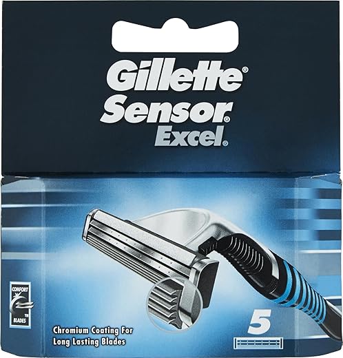 Gillette 97302251 Sensor Charging Excel, Pack of 5 Blades