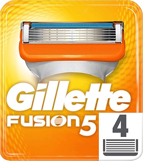 Gillette Fusion Razor Blades for Men, 4 Refills, Packaging May Vary
