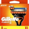 Gillette Fusion5 Razor Blades Men, Pack of 8 Razor Blade Refills with Precision Trimmer, 5 Anti-Friction Blades