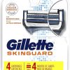 Gillette SkinGuard Sensitive Razor Blade Refills, 4 blades