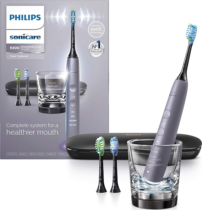 Philips Sonicare DiamondClean Smart 9300 Rechargeable Electric Power Toothbrush, Grey, HX9903/41