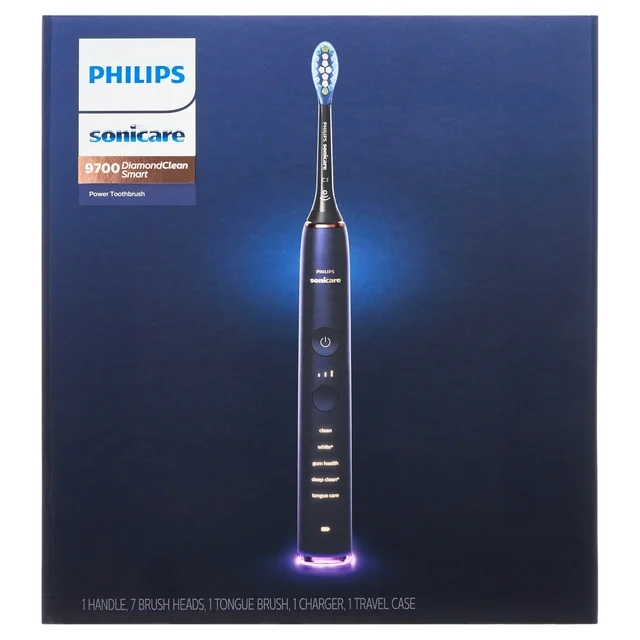 Philips Sonicare DiamondClean Smart 9700 Rechargeable Electric Power Toothbrush, Lunar Blue, HX9957/51
